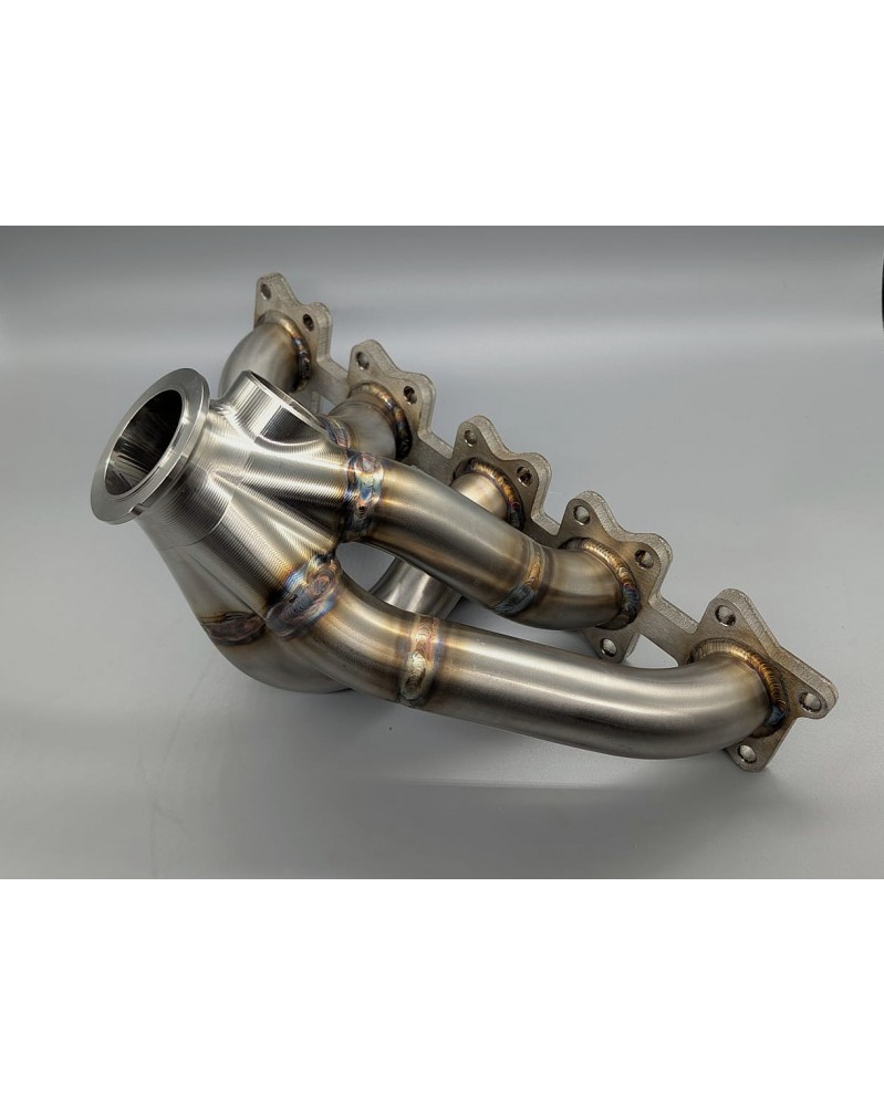 Exhaust manifold Audi 5 Cyl 20V With Billet Collector / Lasercutted headerflange | RG - Custom Design