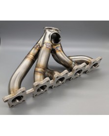 Exhaust manifold Audi 5 Cyl 20V With Billet Collector / Lasercutted headerflange | RG - Custom Design
